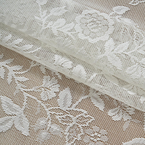 FineCity ivory lace curtains care instructions tag