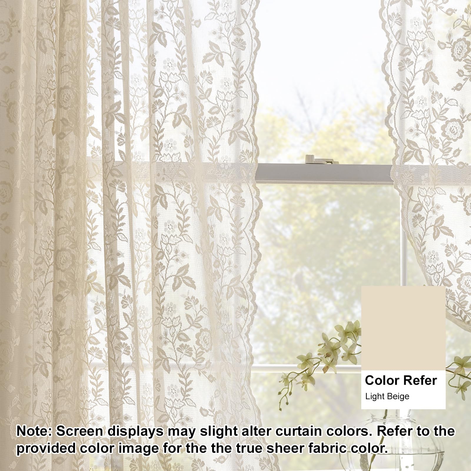 FINECITY lace curtains provide light filtering for airy spaces