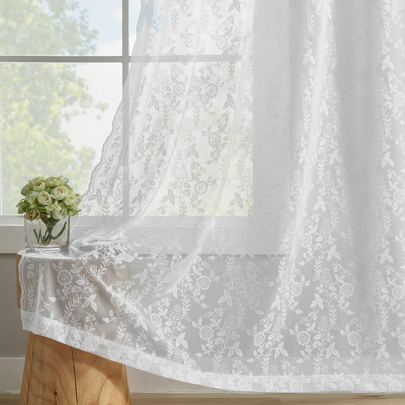FINECITY lace curtains are machine washable for simple care