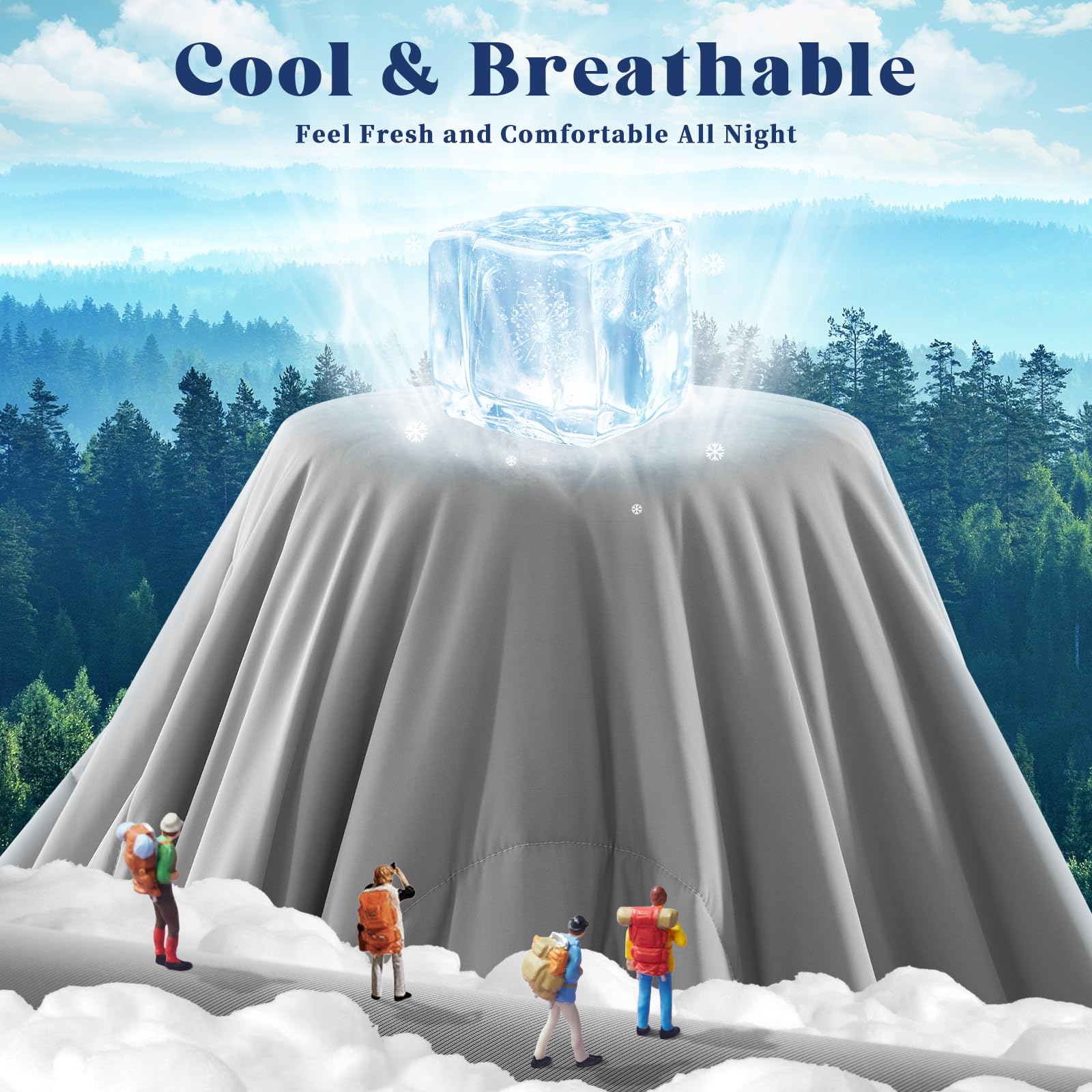 FineMay lightweight ice blanket keeps you cool without heaviness.