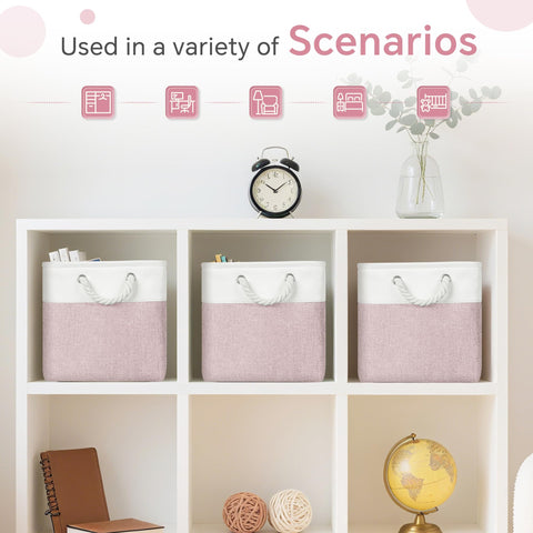 FinishingBo cube bin with reinforced eyelets for long-lasting use
