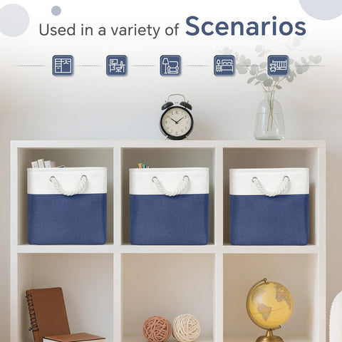 FinishingBo cube storage basket easy pull from shelf