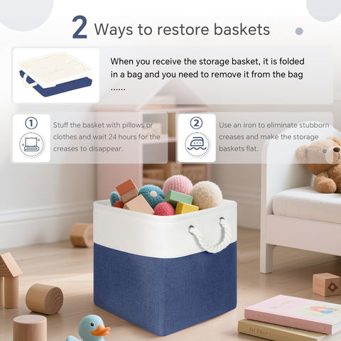 FinishingBo cube storage basket used across multiple rooms
