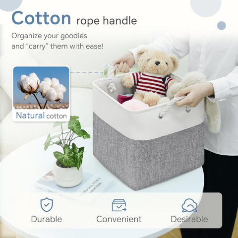 Collapsed FinishingBo fabric cube demonstrates space-saving flat storage