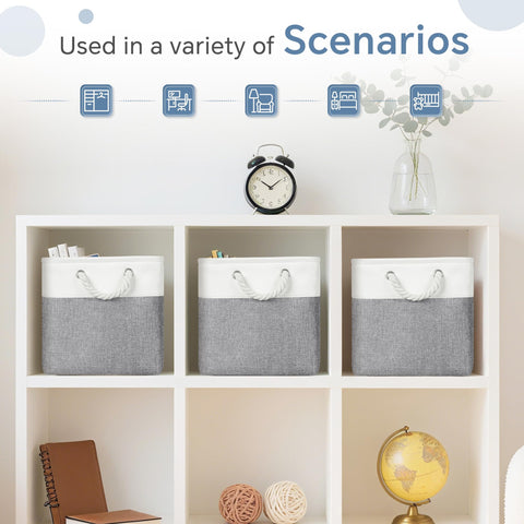 Stacked FinishingBo bins showcase versatile home organization