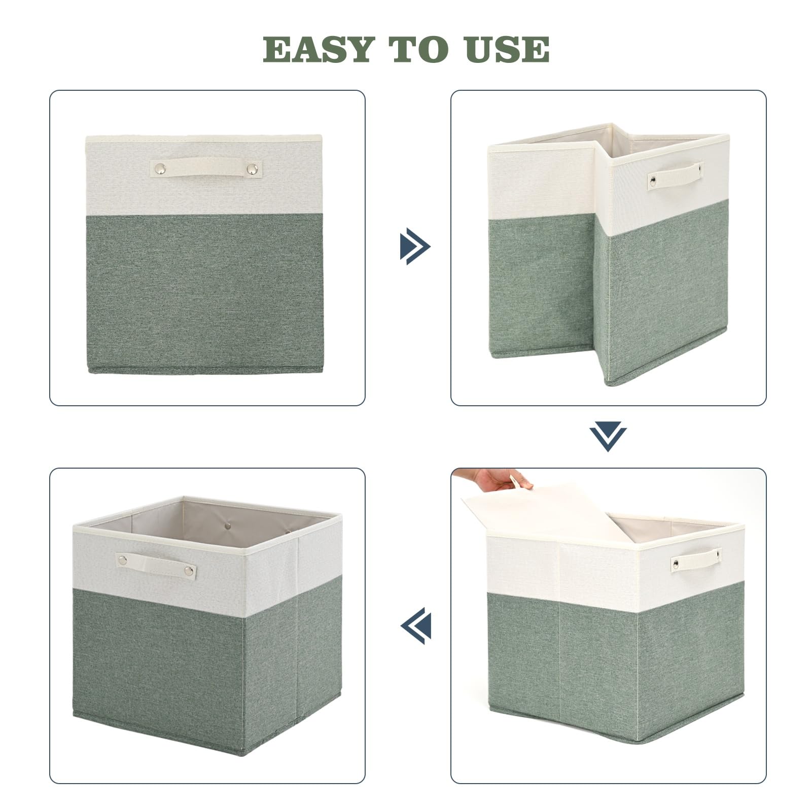 FinishingBo foldable linen bin ideal for dorm rooms and closets.