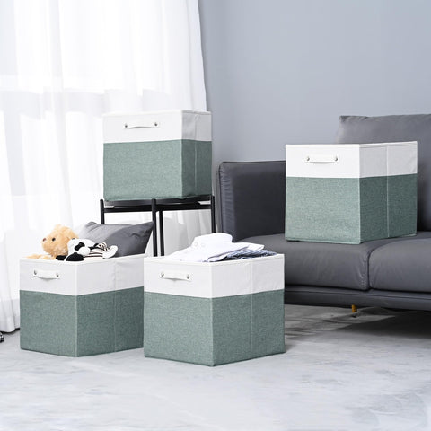 FinishingBo minimalist white linen bin with clean interior lining.