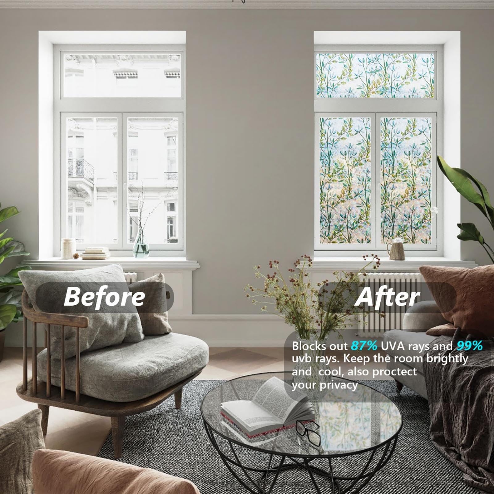 Finnez UV-blocking film blocks 96% of UV and helps keep interiors cooler.