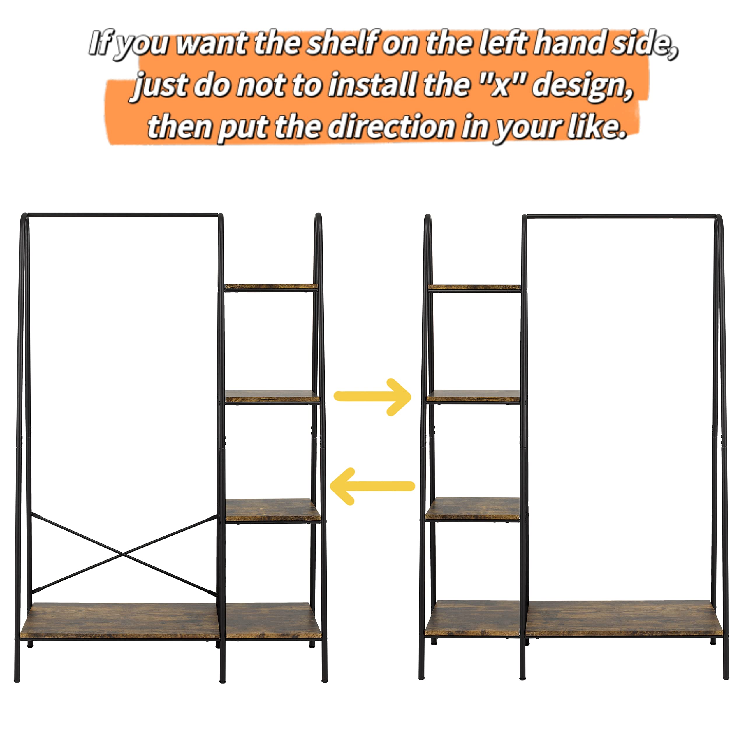 Finnhomy five-shelf display rack showcasing versatile storage