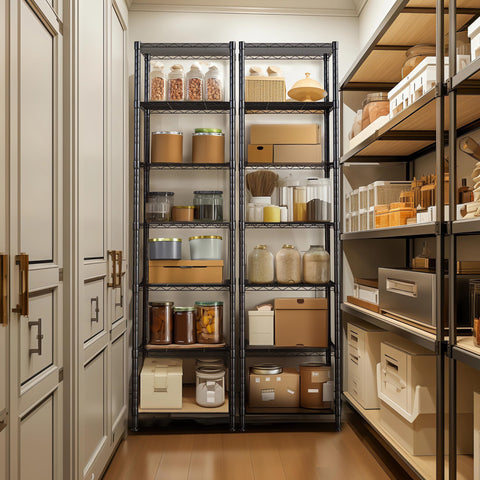 Finnhomy 7-shelf rack ideal for pantry and organized storage
