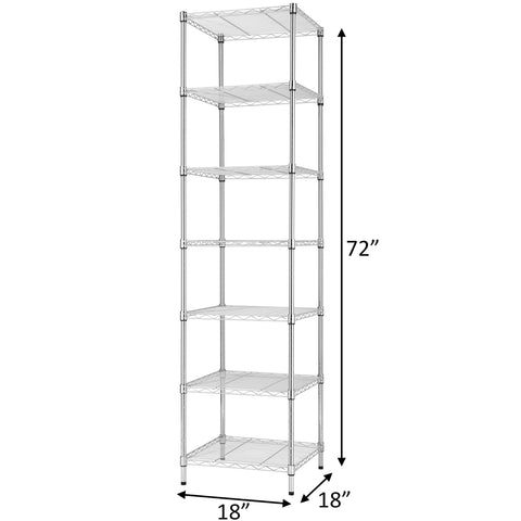 Finnhomy 72-inch tall rack maximizing vertical storage space.