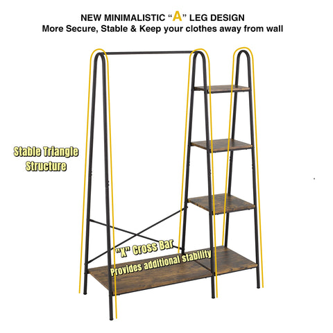 Finnhomy freestanding closet organizer in a bedroom setup