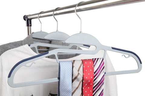 Finnhomy hangers in a closet organizing shirts and coats