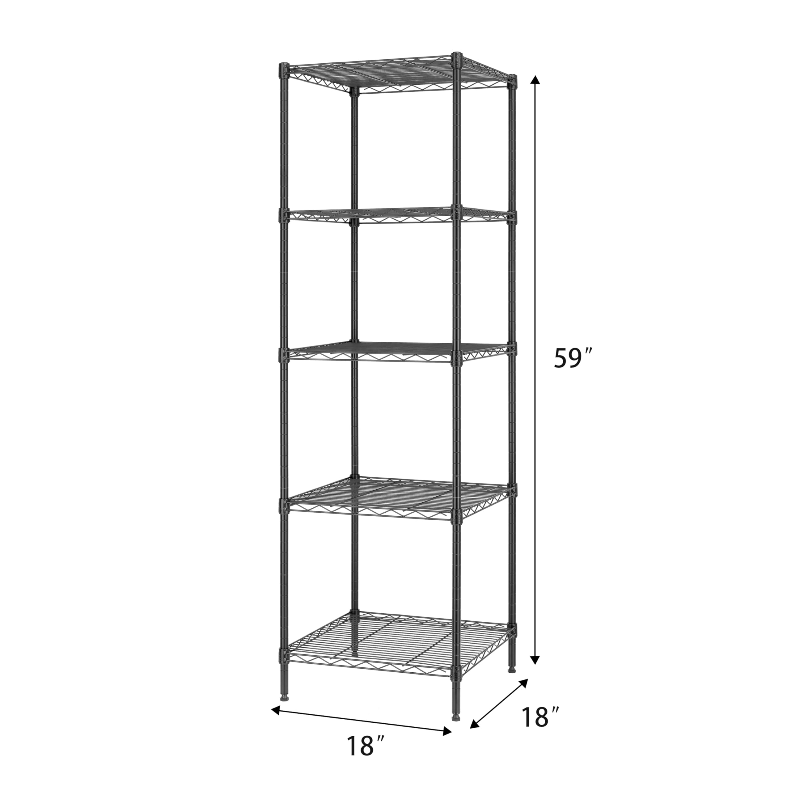 Finnhomy heavy-duty shelf top view demonstrating compact footprint