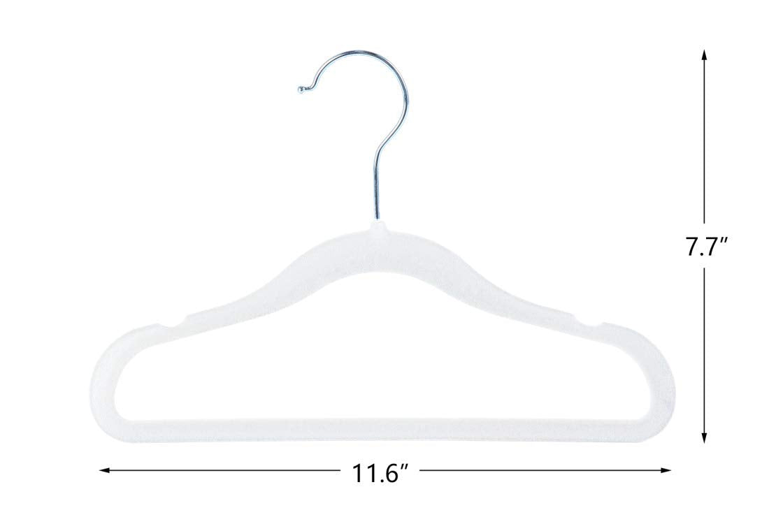 Finnhomy velvet hanger with clips for clipped pants usage