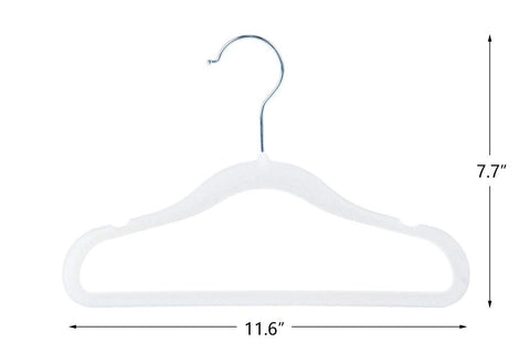 Finnhomy velvet hanger with clips for clipped pants usage