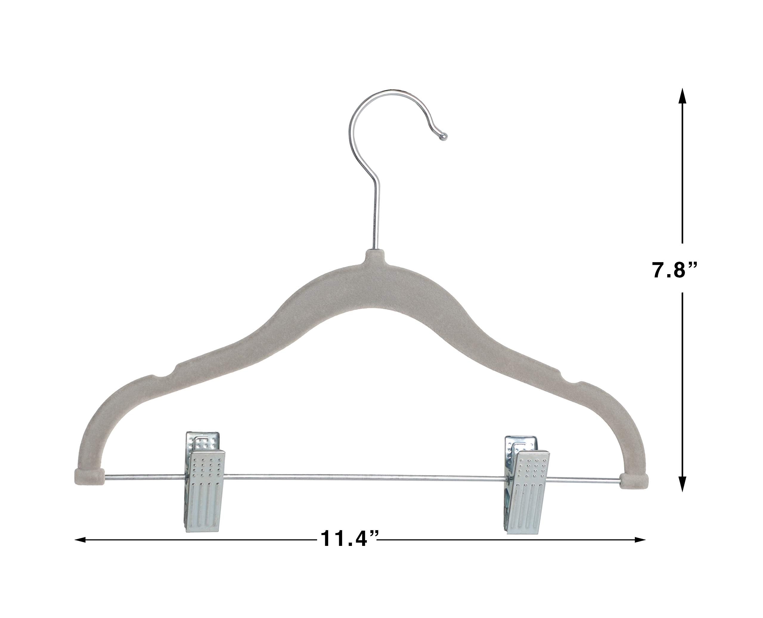 Finnhomy non-slip velvet hanger with contoured shoulders protects garments.
