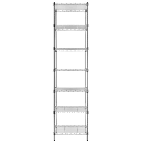 Finnhomy sturdy wire shelves support up to 150 lbs per level.