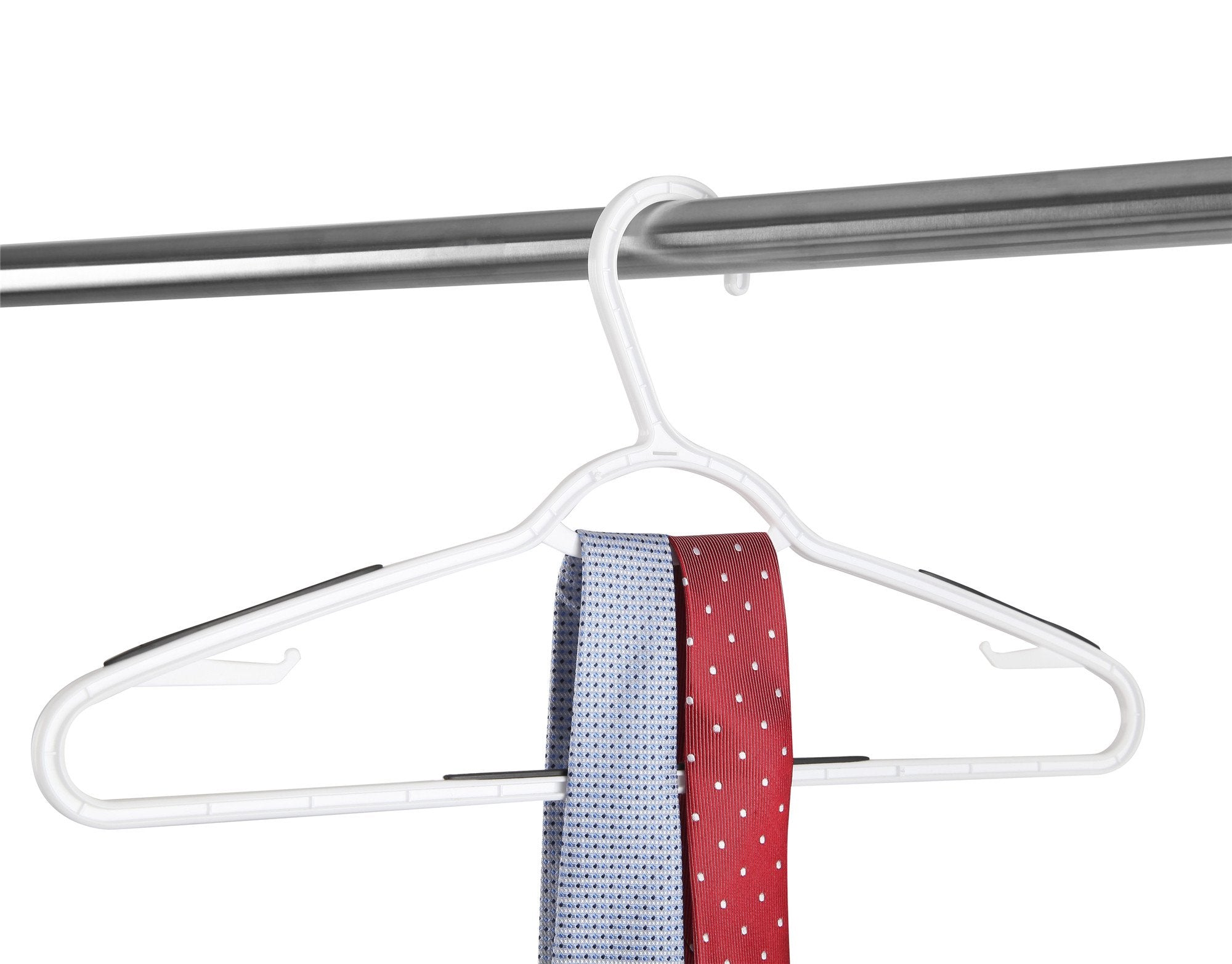 Finnhomy second hang bar for ties and scarves adds versatility.