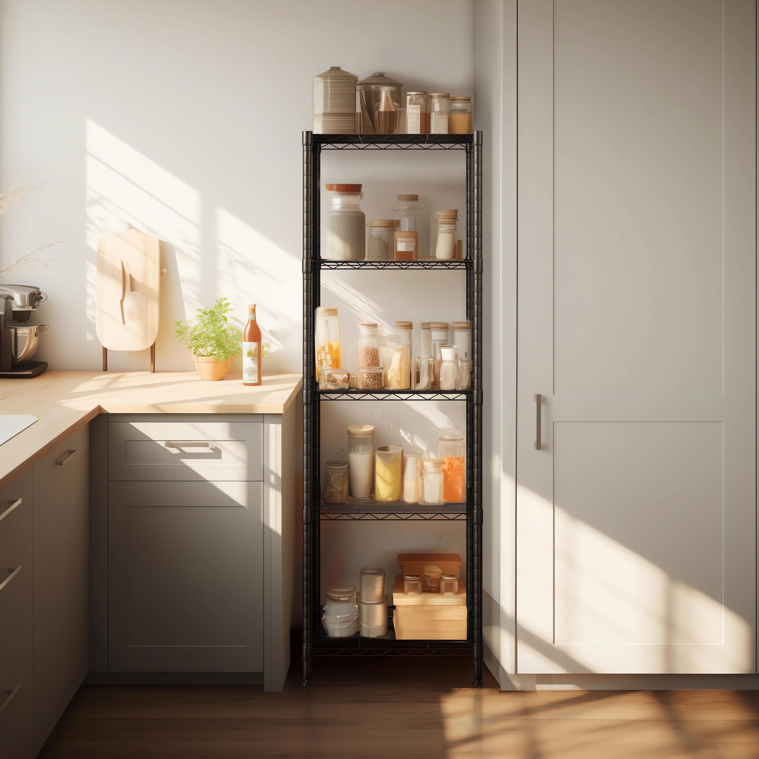 Finnhomy shelf capacity 150lbs per shelf supports versatile storage