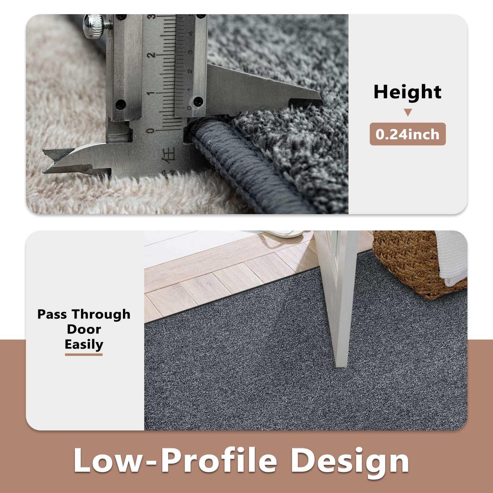 FinRèc grey rug enhances spaces with versatile tone for any decor.