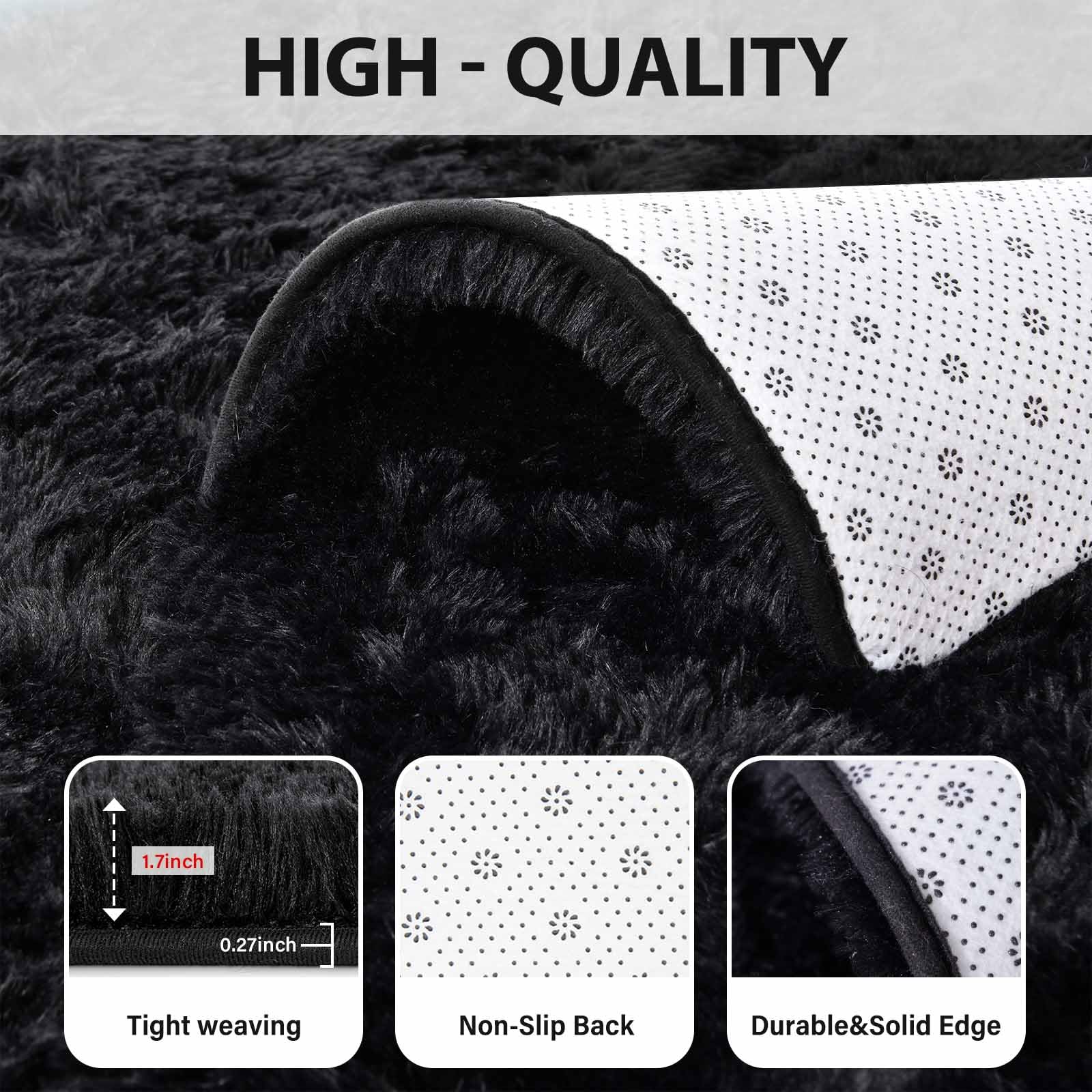 FinRèc Home rug with non-slip backing keeps slippery surfaces safer.