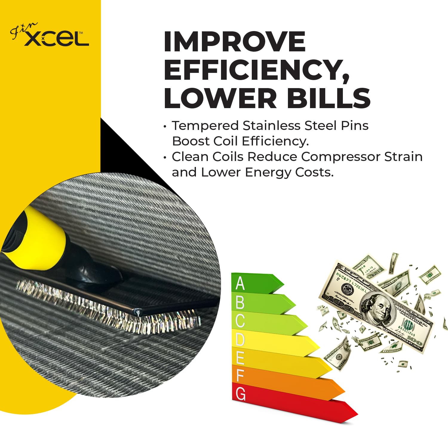 FinXCEL compatible with most extension poles for easy cleaning.