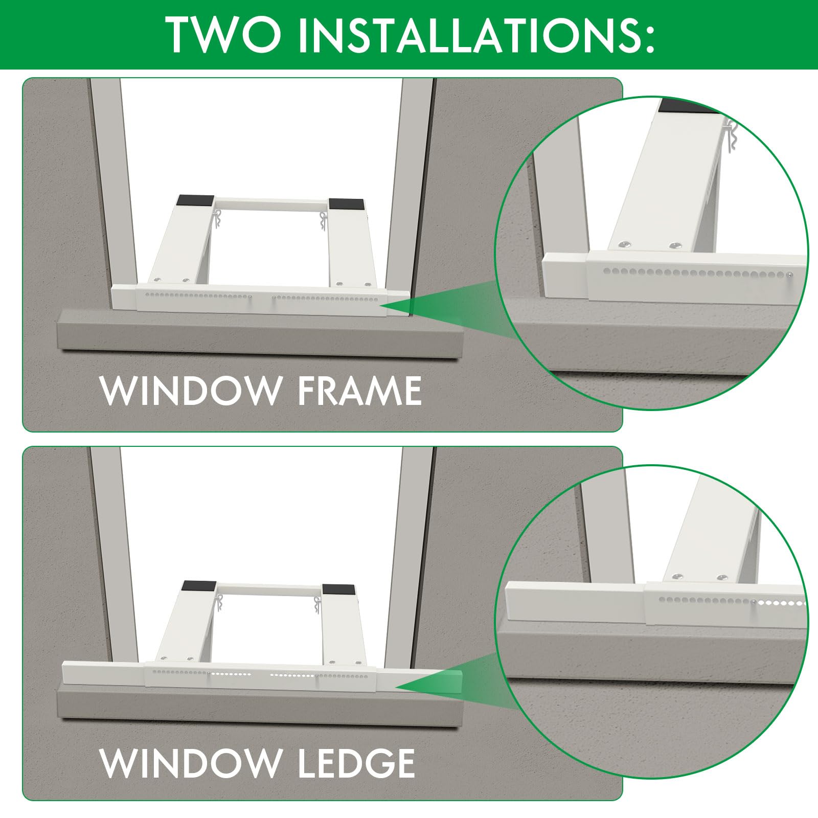 Fioracl no-drill installation bracket secures AC without tools