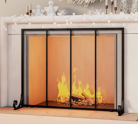 Fire Beauty flat panel fireplace screen side view emphasizes unobtrusive profile and safety.