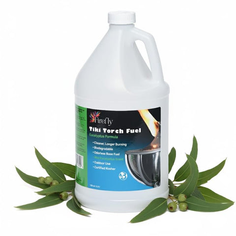 Firefly Eucalyptus Formula bottle for clean-burning outdoor lighting.