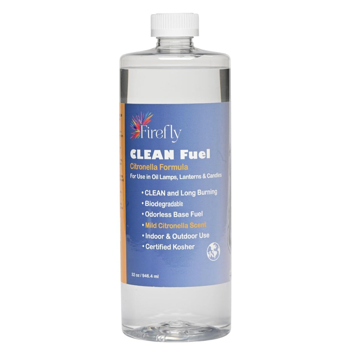 Firefly Fuel Clean Bottle with a smooth pour for clean indoor use