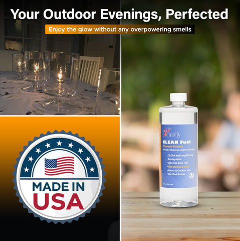 Firefly Fuel Odorless Burn reducing kitchen and living space odor