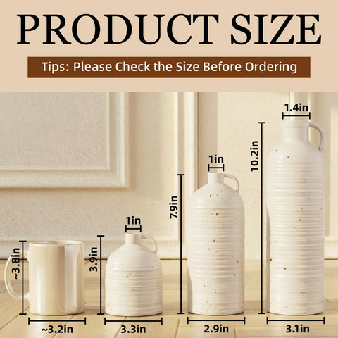 Firehold cream glazed interior vase holds water securely for fresh blooms.
