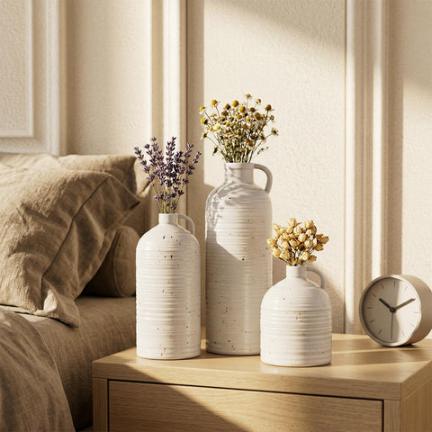 Gift-ready Firehold vase trio securely packaged for housewarmings and weddings.