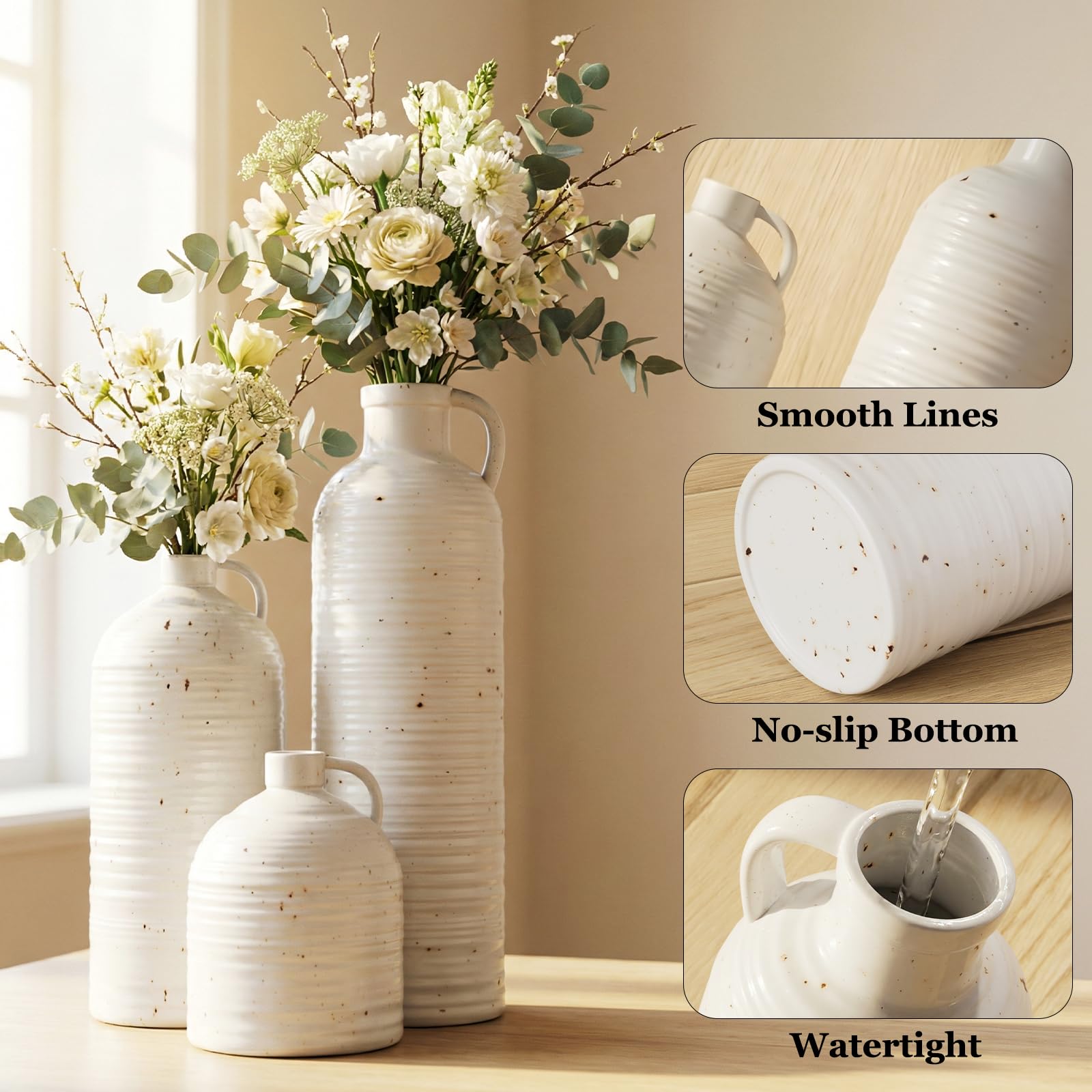 Smooth base minimizes scratches on delicate wood surfaces.
