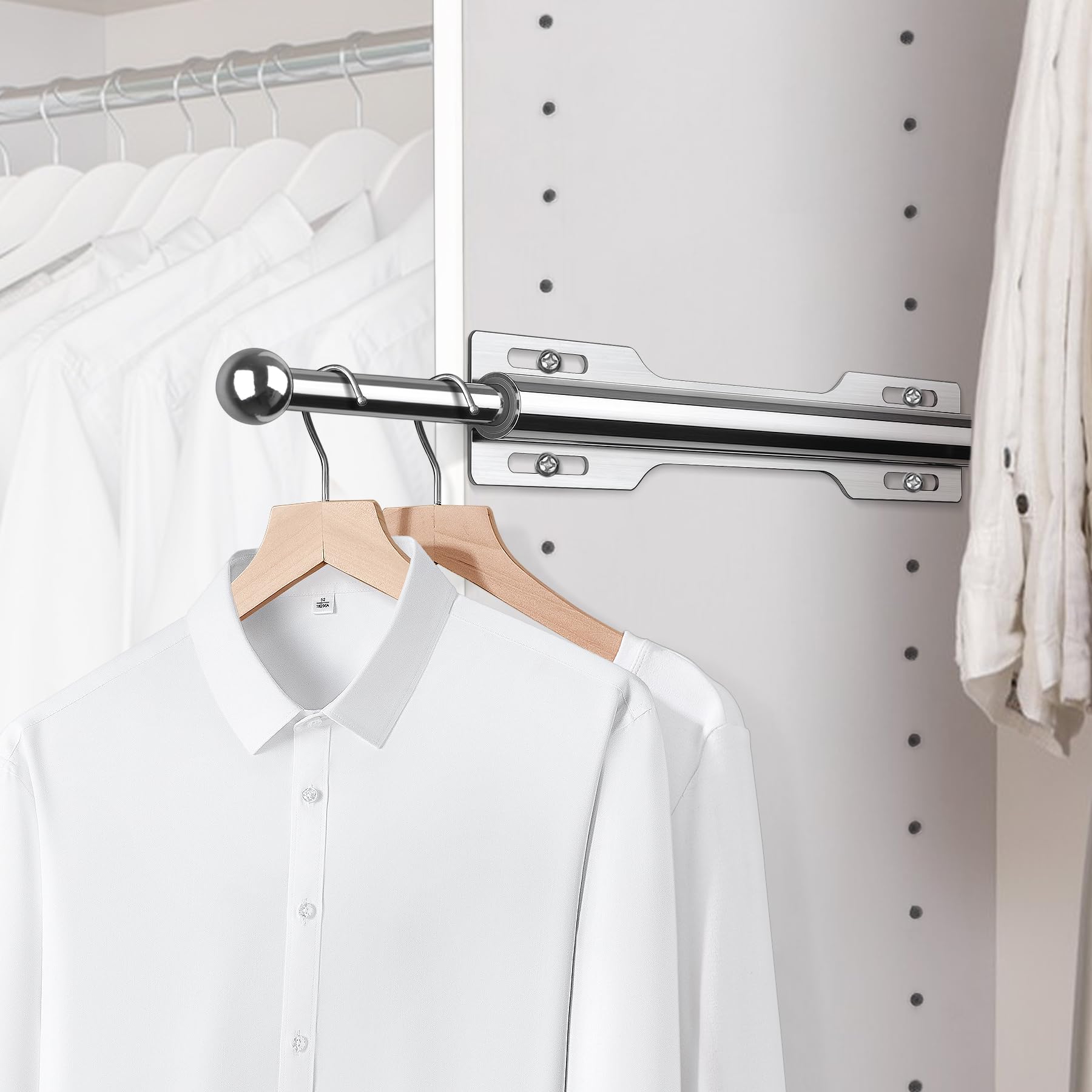 FIRJOY closet accessory valet rod chrome for easy garment access