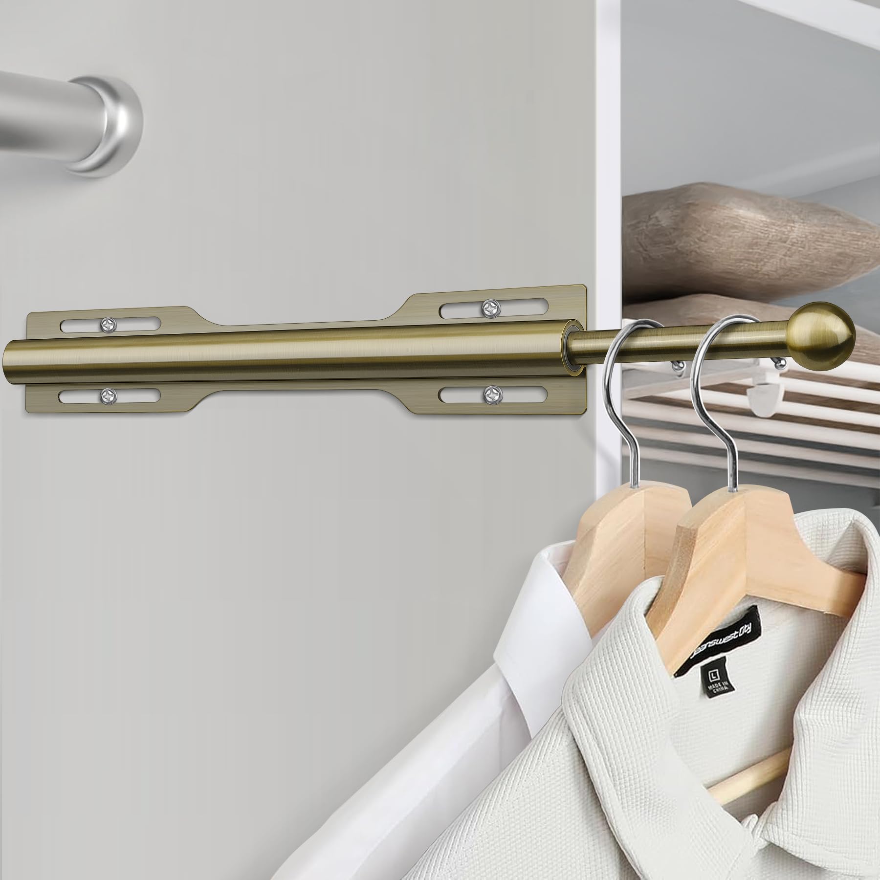 FIRJOY easy-pull-out-closet-accessory extends storage without clutter.