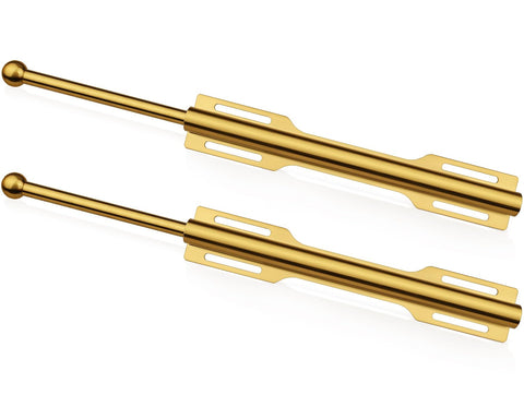 FIRJOY valet rod closet pull-out brushed gold 2-pack increases hanging space.