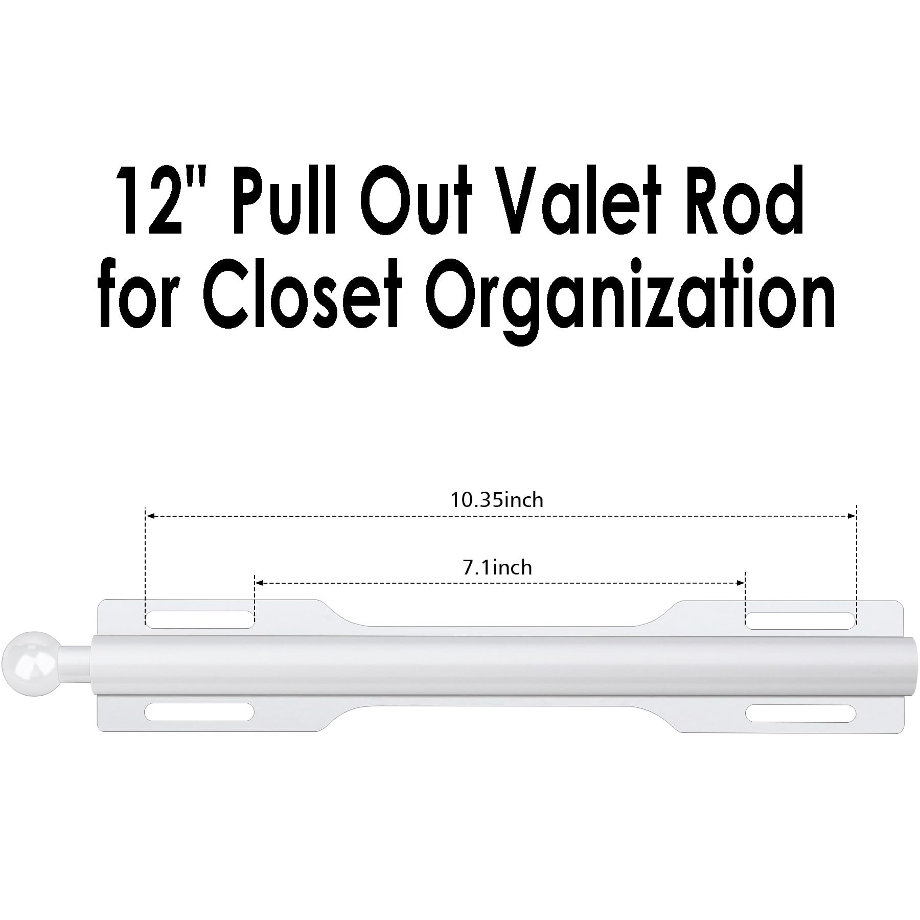 FIRJOY valet rod with hardware included ready for quick closet installation