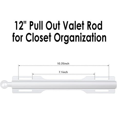 FIRJOY valet rod with hardware included ready for quick closet installation