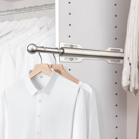 FIRJOY pull-out valet rod extended for convenient daily hanging