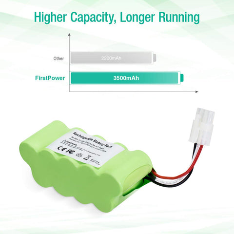 FirstPower 3500mAh battery delivers longer cleaning sessions.