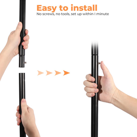 Fishat Stand Portable Garment Rack includes clear assembly instructions for setup.