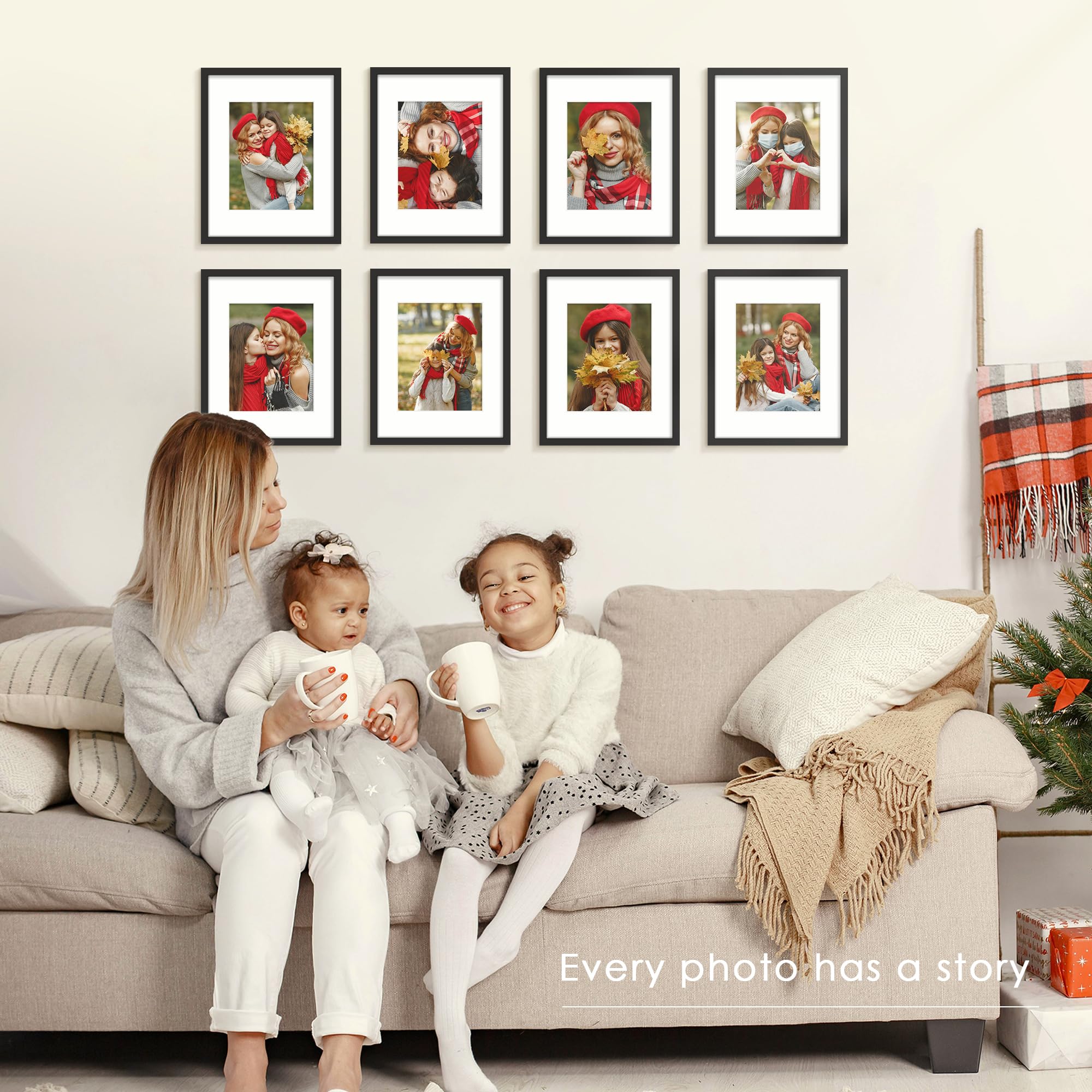 Fisnish 11x14 wood MDF frame blends with any decor.