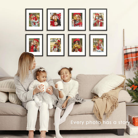 Fisnish 11x14 wood MDF frame blends with any decor.