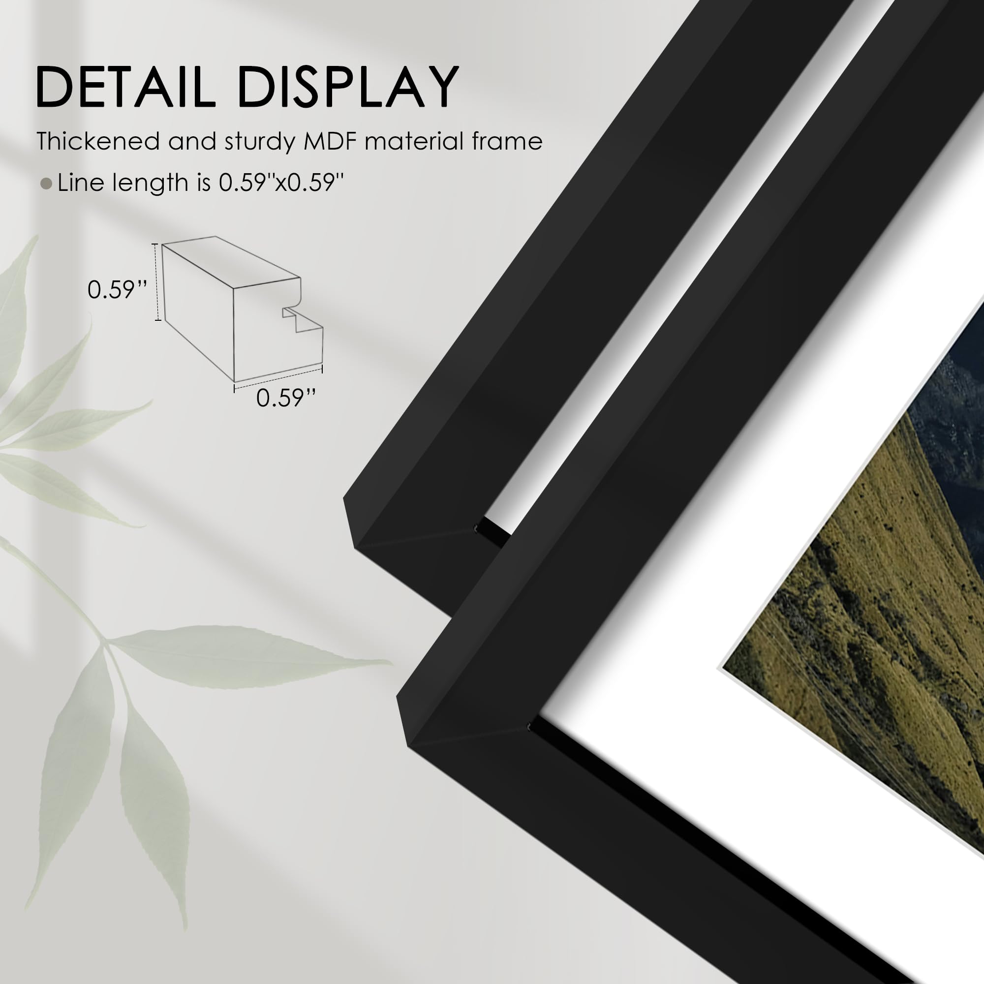Fisnish frame without mat supports larger 11x17 prints for a bold wall statement.