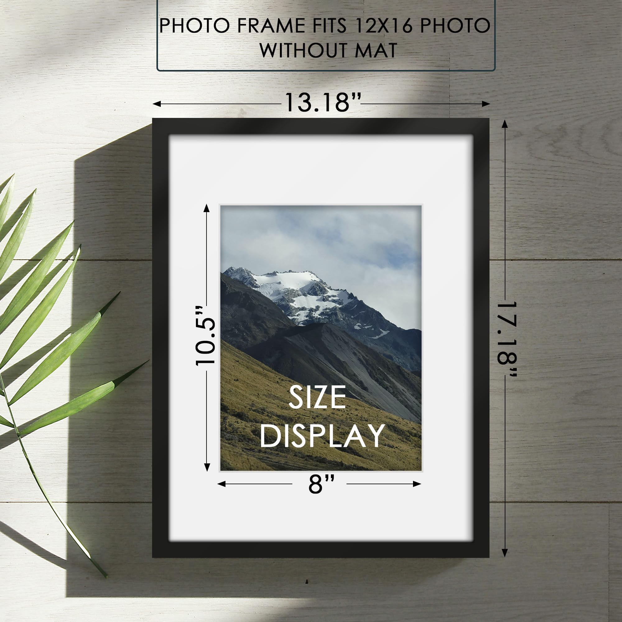 Fisnish frame displaying an 8.5x11 image with mat for neat memories.