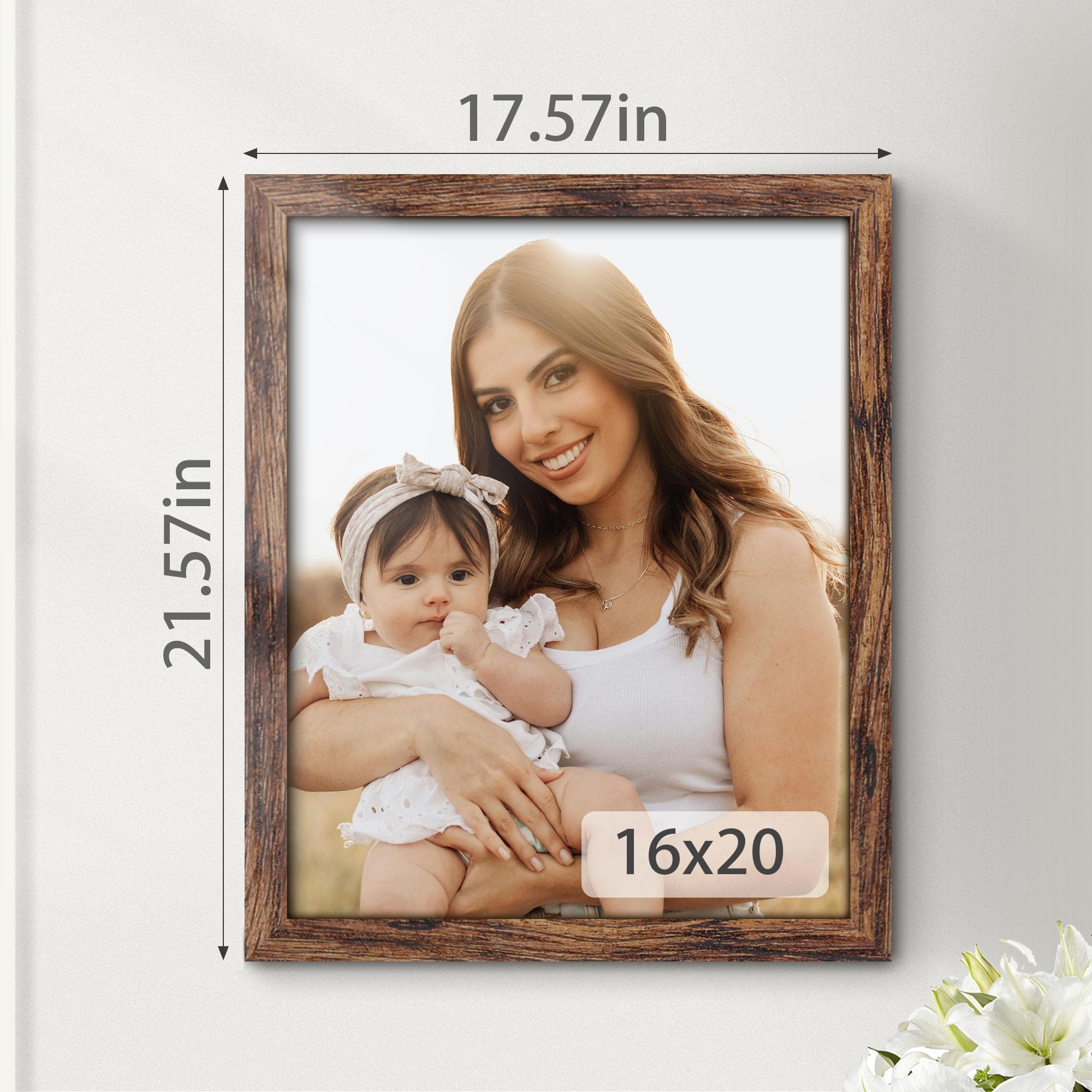 Fisnish 16x20 brown back view highlights the secure back panel