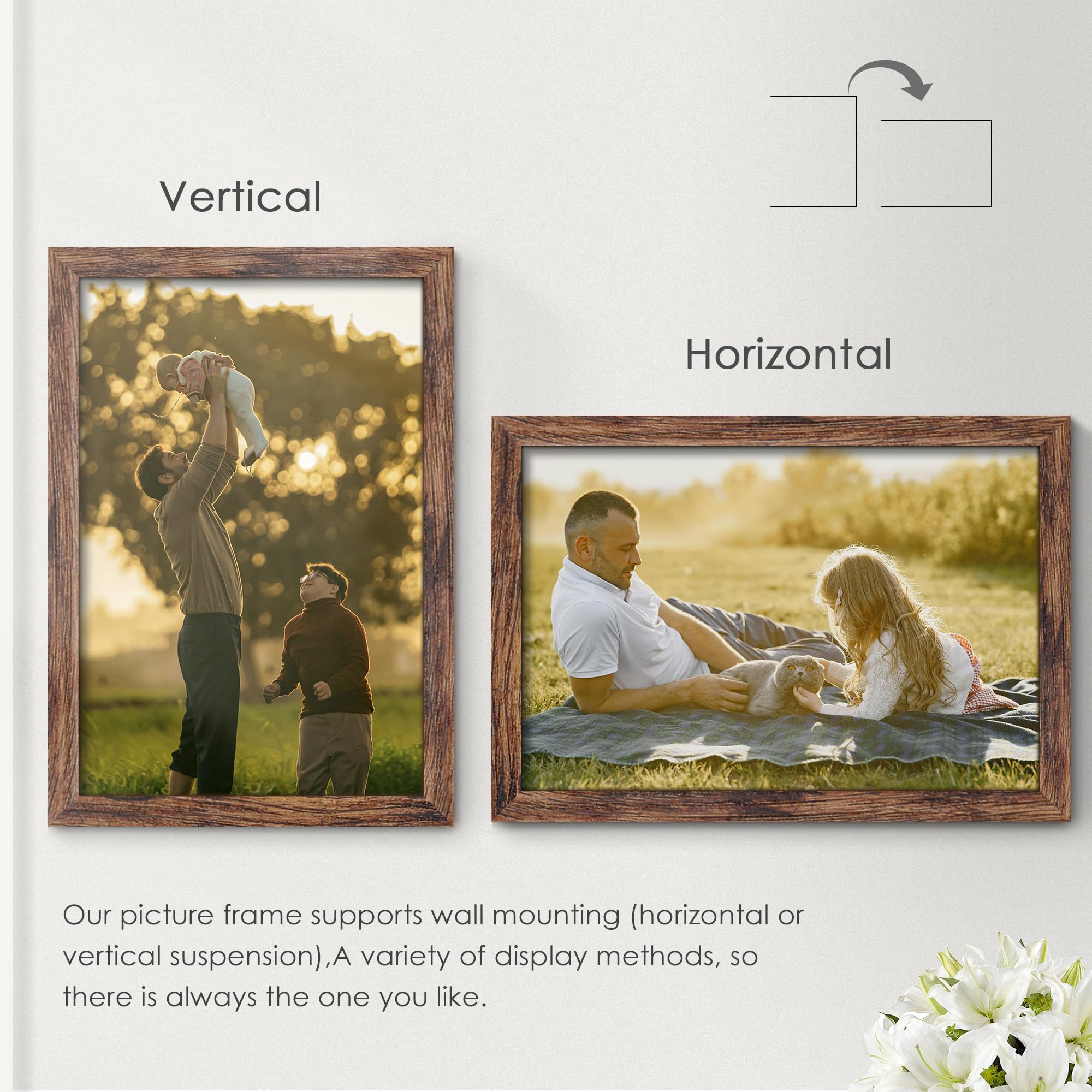 Fisnish 16x24 frame edge-to-edge display maximizes visible artwork.