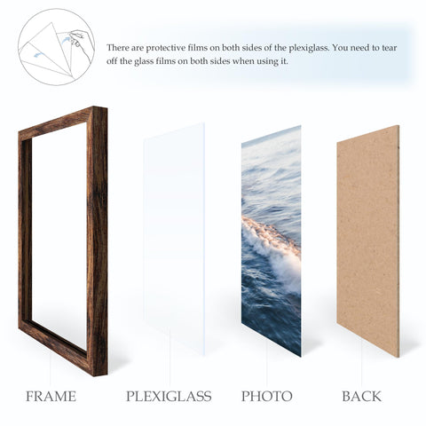 Fisnish 18x24 frame in a living room showcasing large poster display
